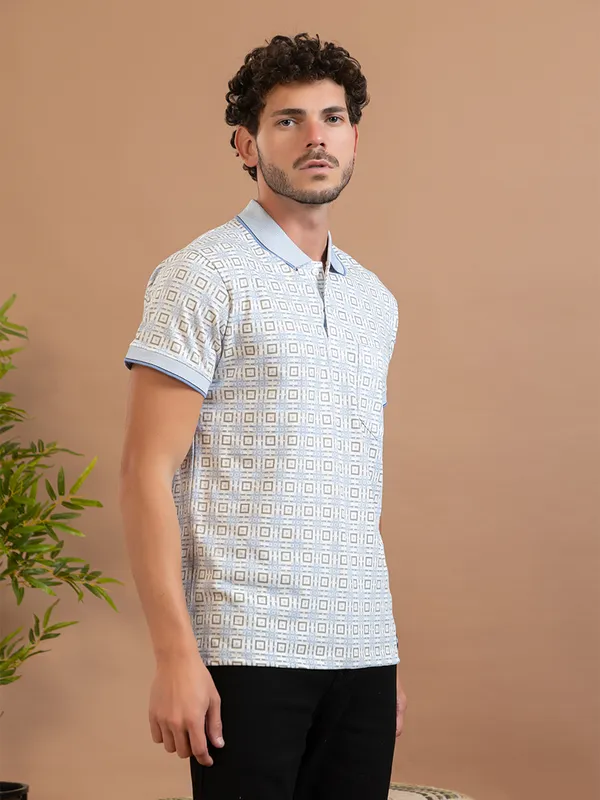 Sky_Cotton_Printed_Polo