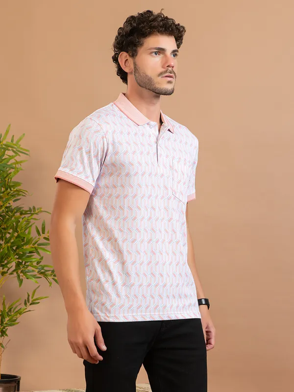 Orange_Cotton_Printed_Polo