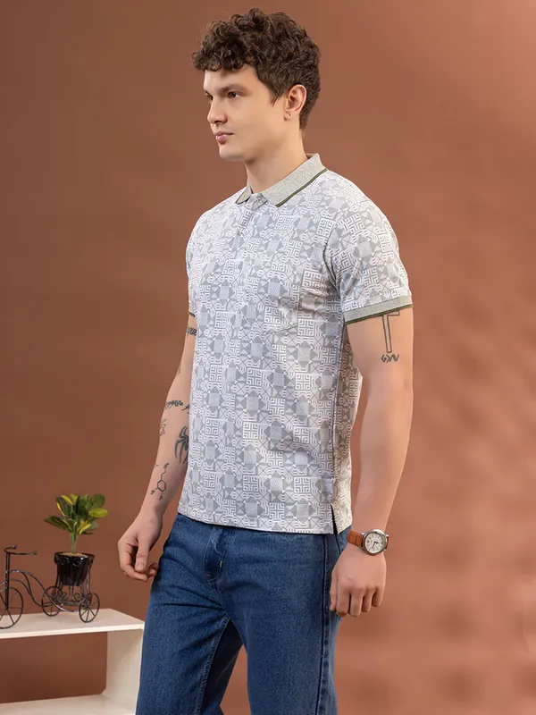 Green_Cotton_Printed_Polo