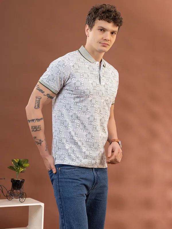 Green_Cotton_Printed_Polo