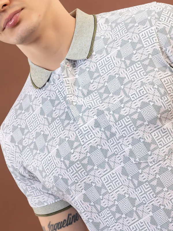Green_Cotton_Printed_Polo