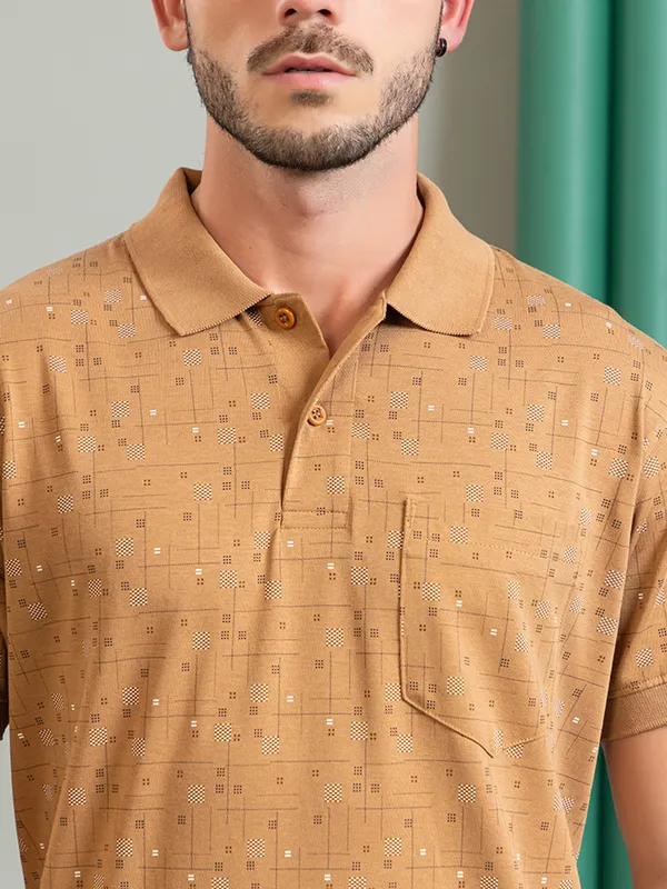 Beige_Cotton_Printed_Polo