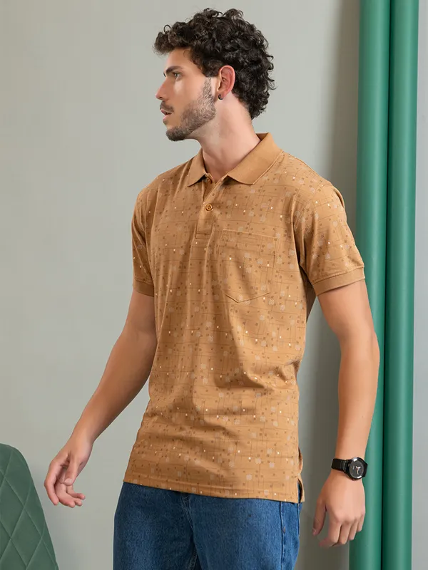 Beige_Cotton_Printed_Polo