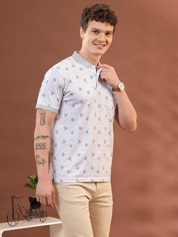 Grey_Cotton_Printed_Polo