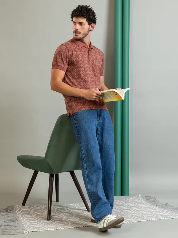 Red_Cotton_Printed_Polo