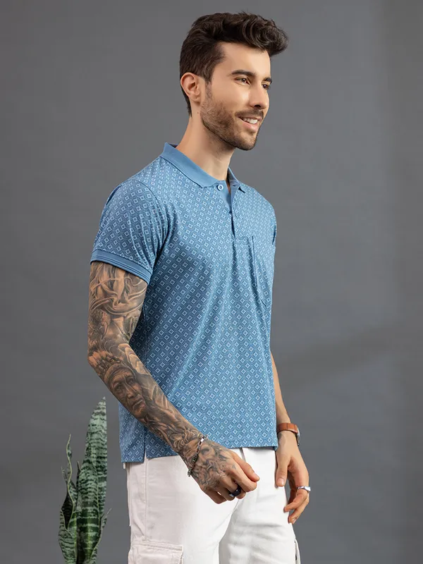 Turquoise_Cotton_Polo