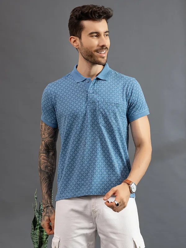 Turquoise_Cotton_Polo
