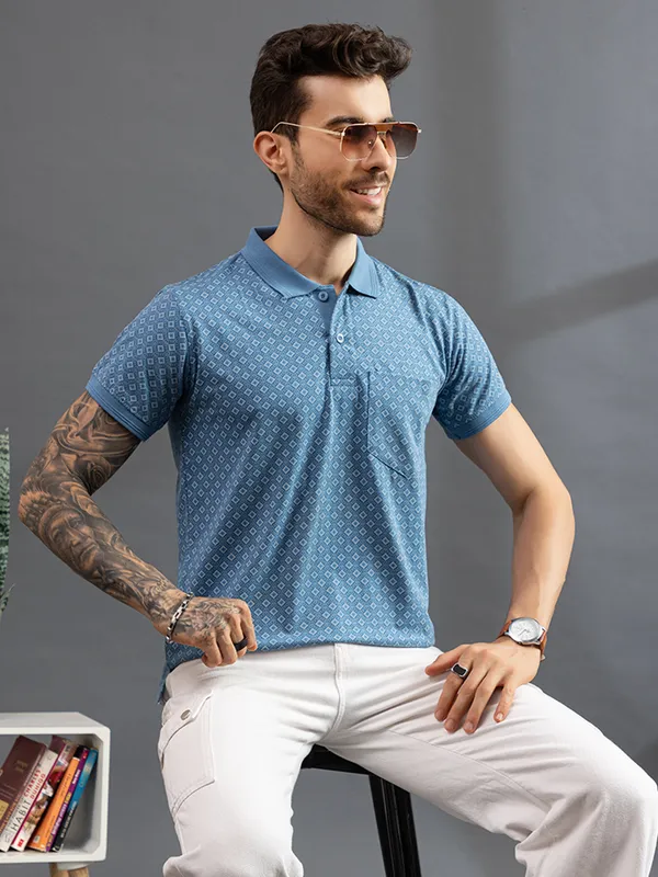 Turquoise_Cotton_Polo