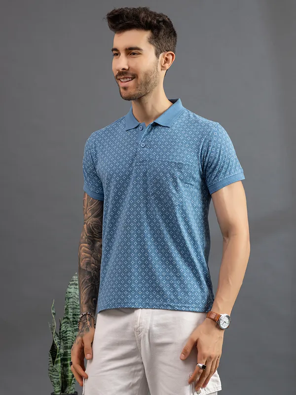 Turquoise_Cotton_Polo