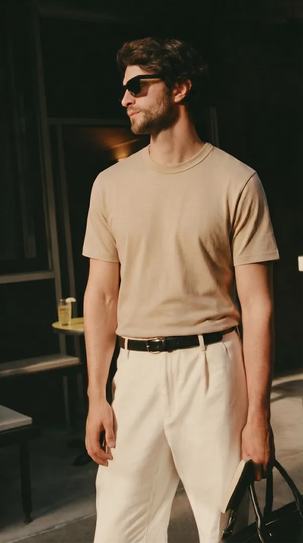 Beige_Solid_Round_Neck_T-Shirt