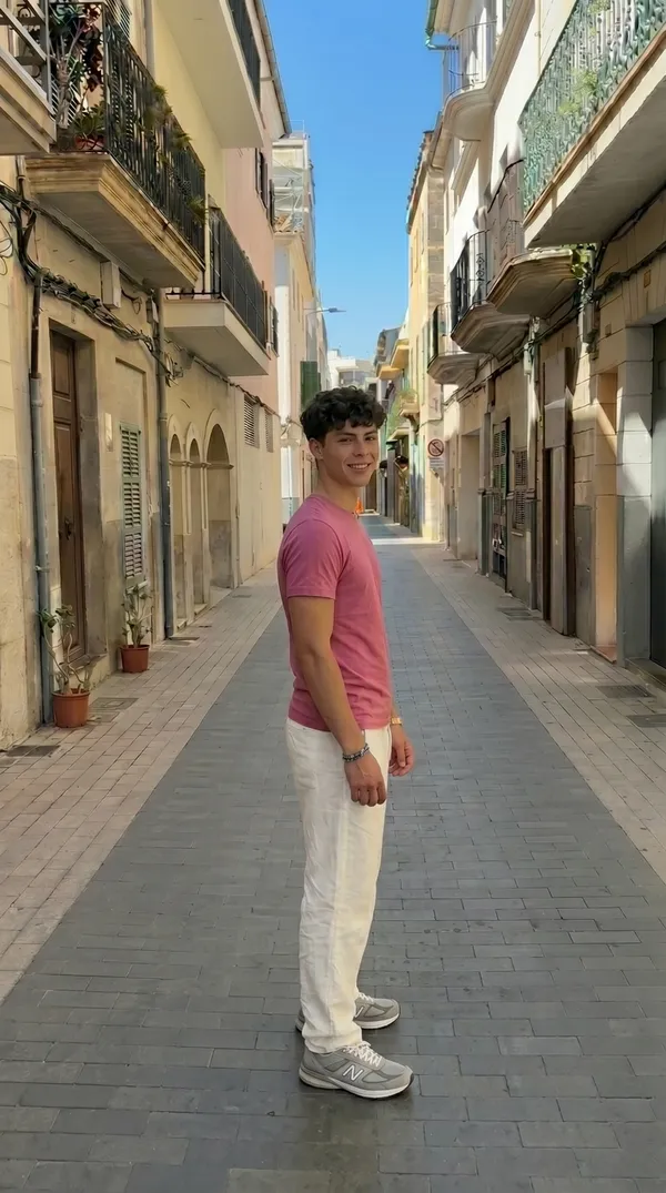 Peach_Solid_Round_Neck_T-Shirt