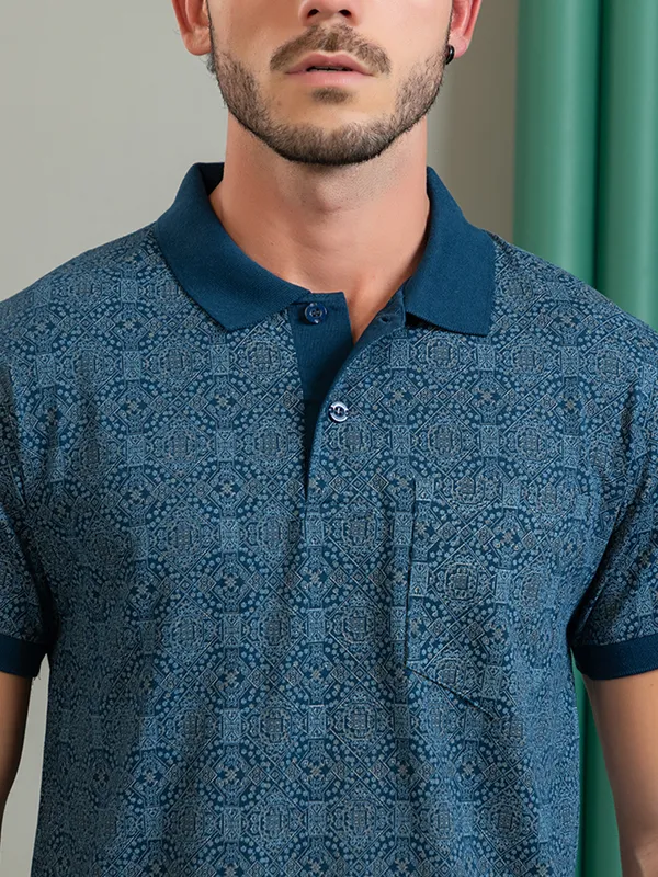 Blue_Cotton_Printed_Polo