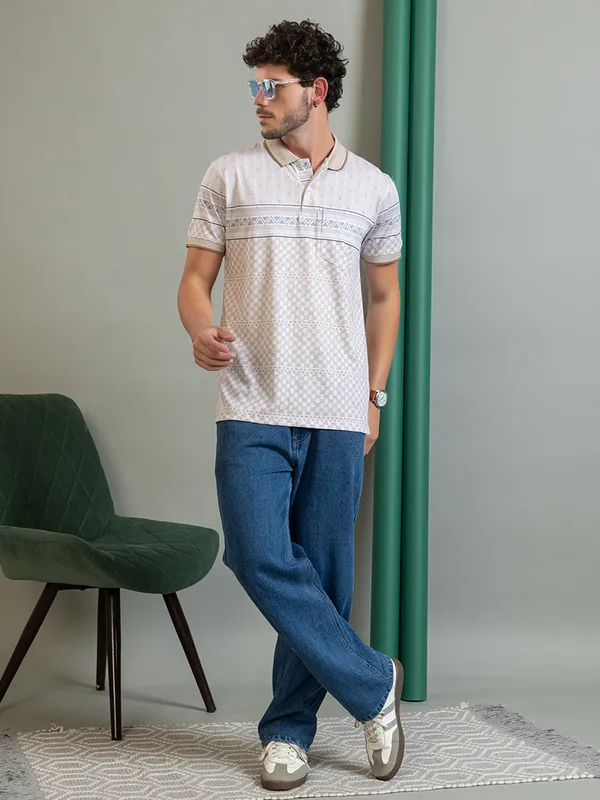 Mustard_Cotton_Printed_Polo