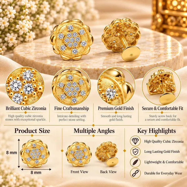 Gold_Finish_Floral_Stud_Earrings_for_Women