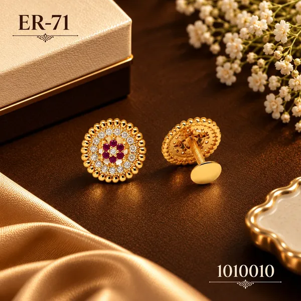 Gold_Tone_Floral_Stud_Earrings_for_Women