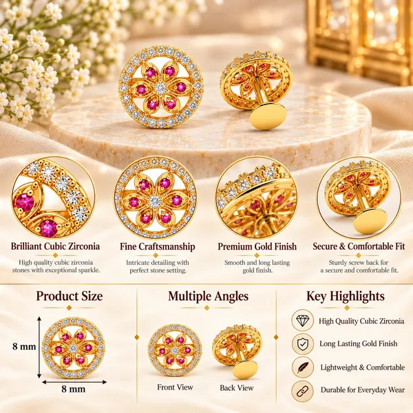 Gold_Finish_Cubic_Zirconia_Stud_Earrings_for_Women
