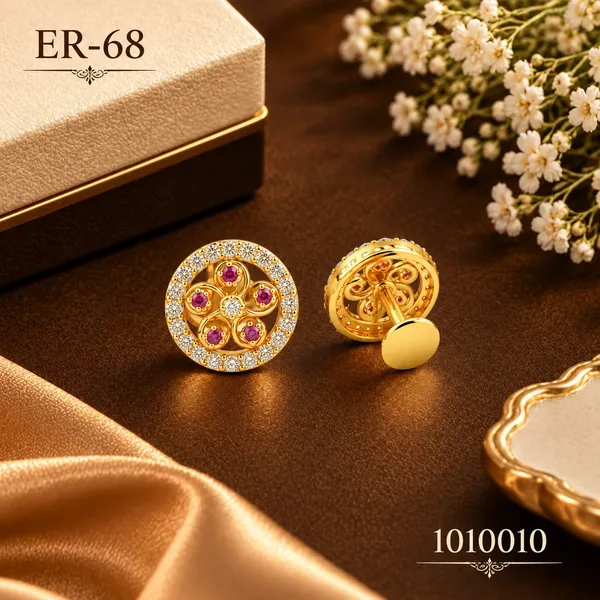 Gold_Finish_Cubic_Zirconia_Stud_Earrings_For_Women