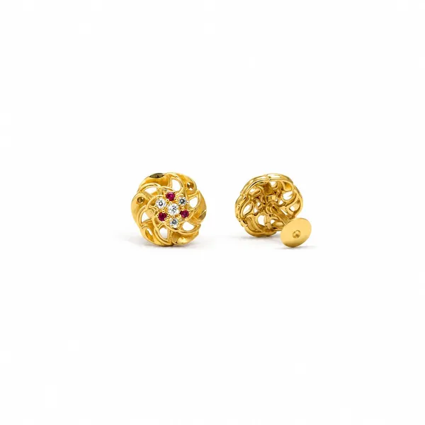 Gold_Finish_Cubic_Zirconia_Stud_Earrings_for_Women