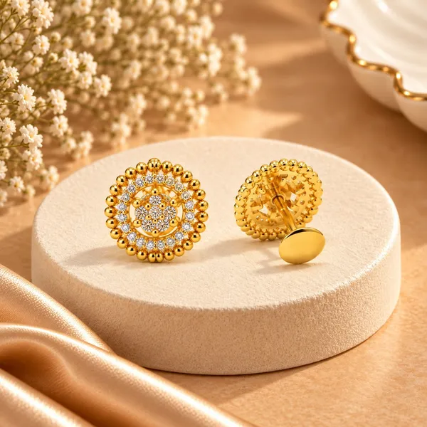 Gold-Tone_Floral_Stud_Earrings_for_Women