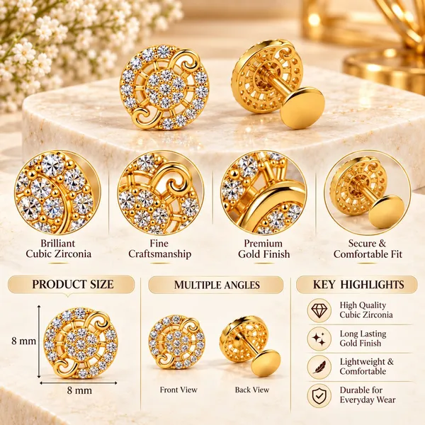 Gold_Finish_Cubic_Zirconia_Stud_Earrings_for_Women