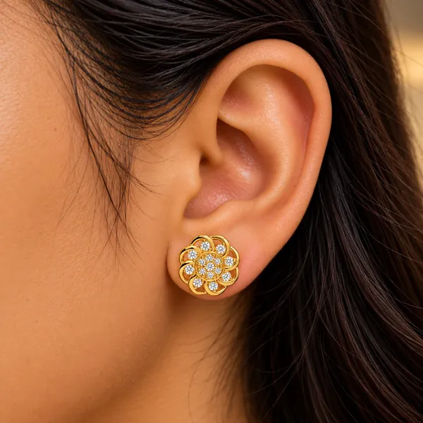 Gold_Tone_Floral_Stud_Earrings_for_Women