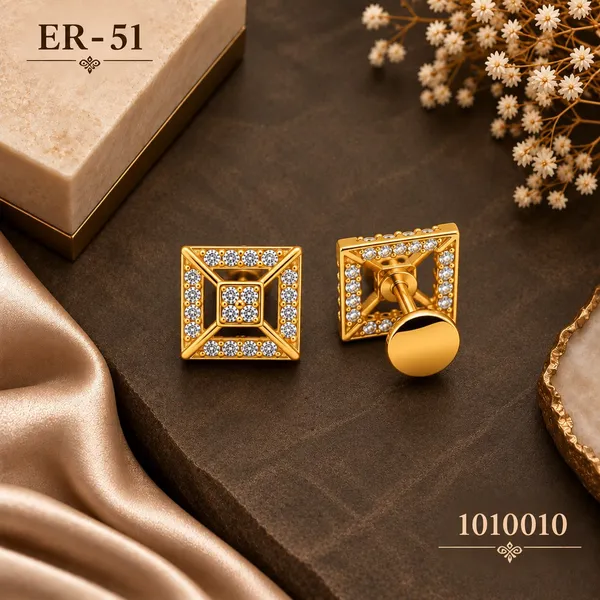 Gold_Tone_Square_Crystal_Stud_Earrings_For_Women