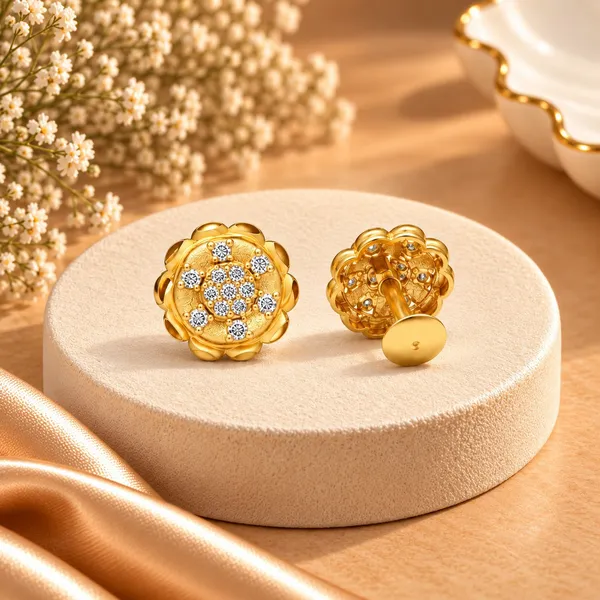 Gold_Tone_Floral_Stud_Earrings_for_Women