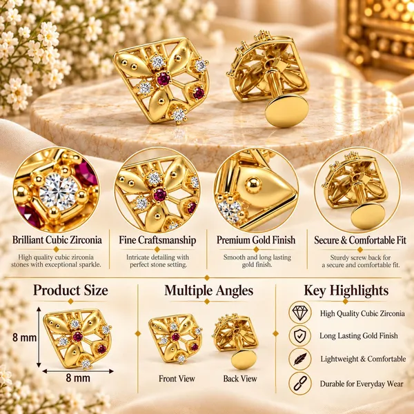 Gold_Finish_Cubic_Zirconia_Stud_Earrings_for_Women