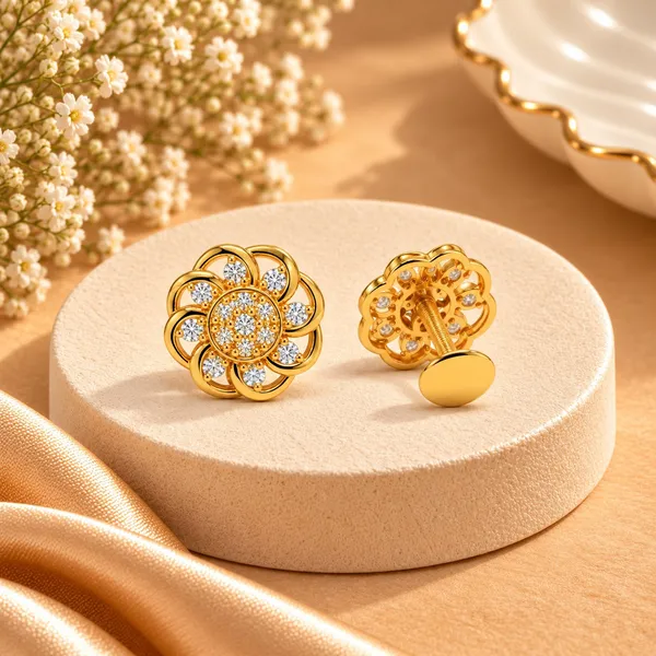 Gold_Tone_Floral_Stud_Earrings_for_Women