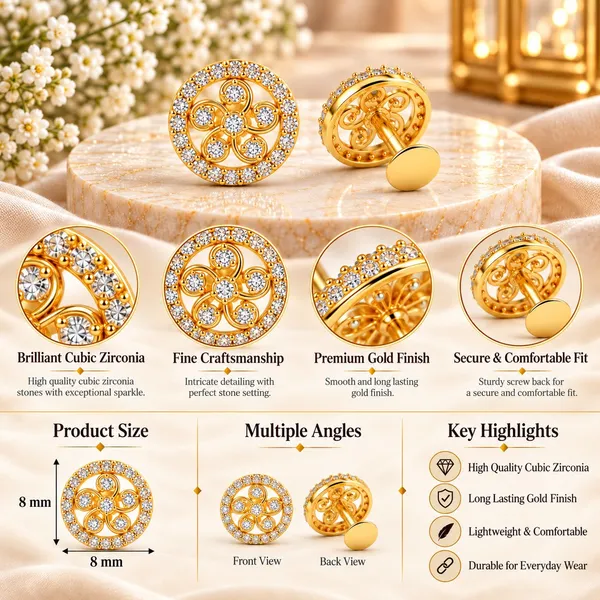 Gold_Tone_Floral_Stud_Earrings_for_Women