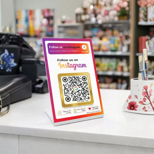 Instagram_Follow_Combo_–_4×6_Standee_+_NFC_Card_+_QR_Keychain_|_Life_time_|_Editable_anytime_|_(3_Items)