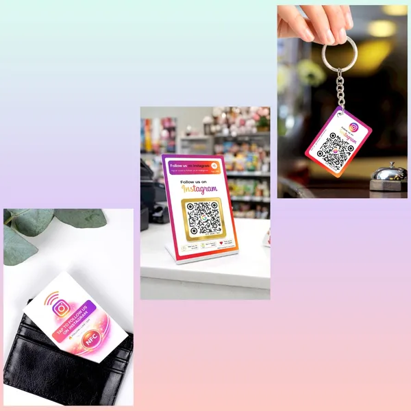 Instagram_Follow_Combo_–_4×6_Standee_+_NFC_Card_+_QR_Keychain_|_Life_time_|_Editable_anytime_|_(3_Items)
