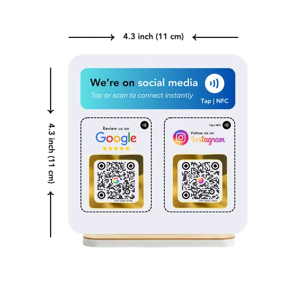 Starter_Kit_-_2_In_One_Standee,_QR_Google_Card,_QR_Instagram_Keychain