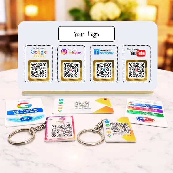 Custom_Pro_Kit_-_4_In_One_Standee,_NFC_Google_Card,_NFC_Digital_Card,_QR_4-1_Card,_QR_Keychain_of_Google_&_Digital_Business