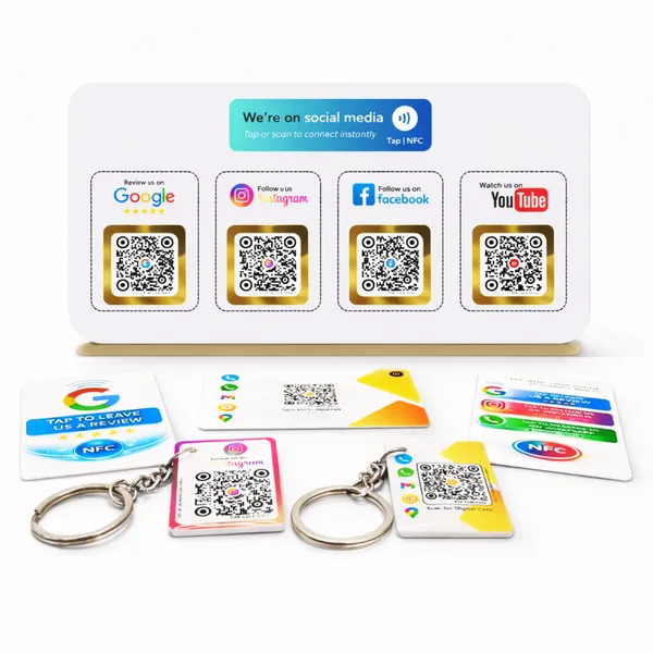 Pro_Kit_-_4_In_One_Standee,_NFC_Google_Card,_NFC_Digital_Card,_QR_4-1_Card,_QR_Keychain_of_Google_&_Digital_Business