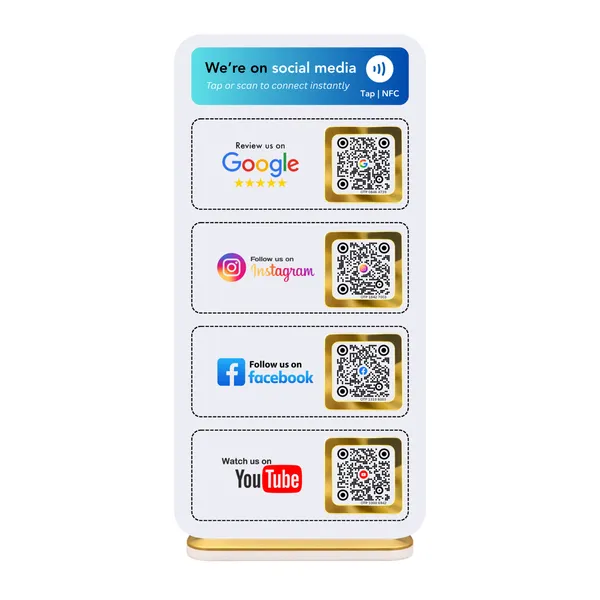 NFC_4-in-1_Vertical_Standee_for_Google_Reviews,_Instagram,_Facebook,_YouTube_|_Life_time_|_Editable_anytime_|_(3_Items)