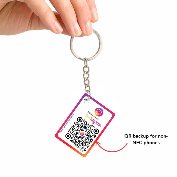 NFC_Instagram_Follow_Card_+_QR_Instagram_Keychain_Combo_|_Lifetime_|_Editable_Anytime_(2_Items)