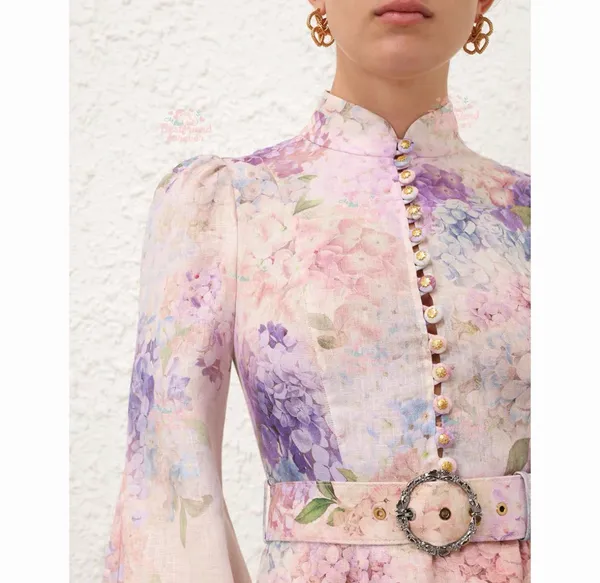 Multicolor_Polyester_Crepe_Belted_Midi_Dress_For_Women