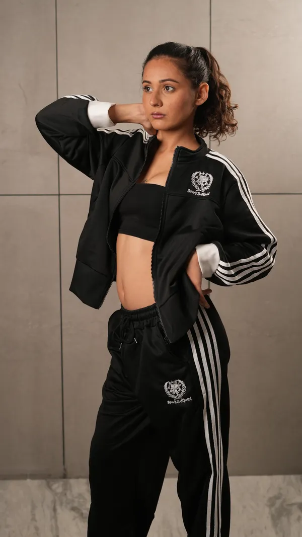 Black_Polyester_Blend_Track_Suit_Set_For_Women