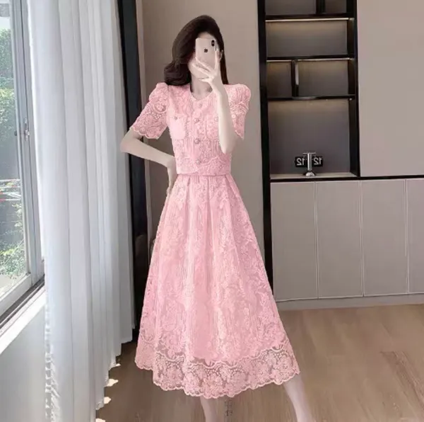 Pink_Lace_Polyester_Lining_Lace_Co_Ord_Set_For_Women