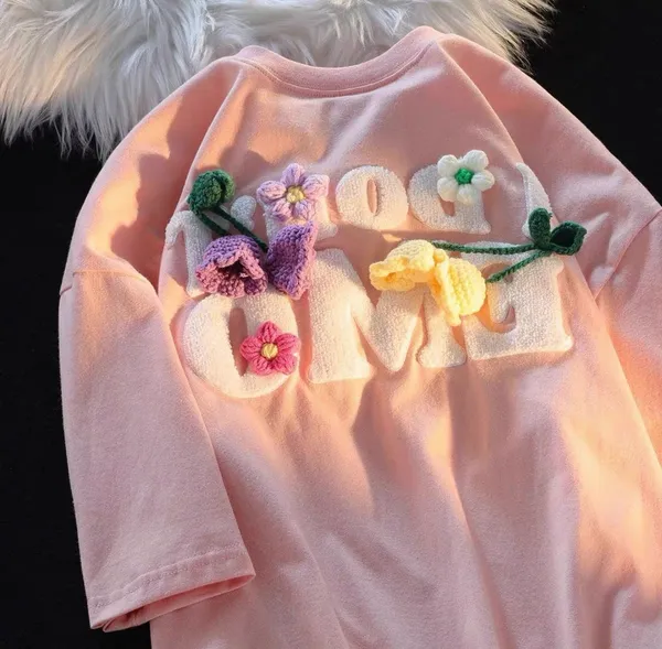 Pink_Cotton_Blend_T_Shirt_For_Women