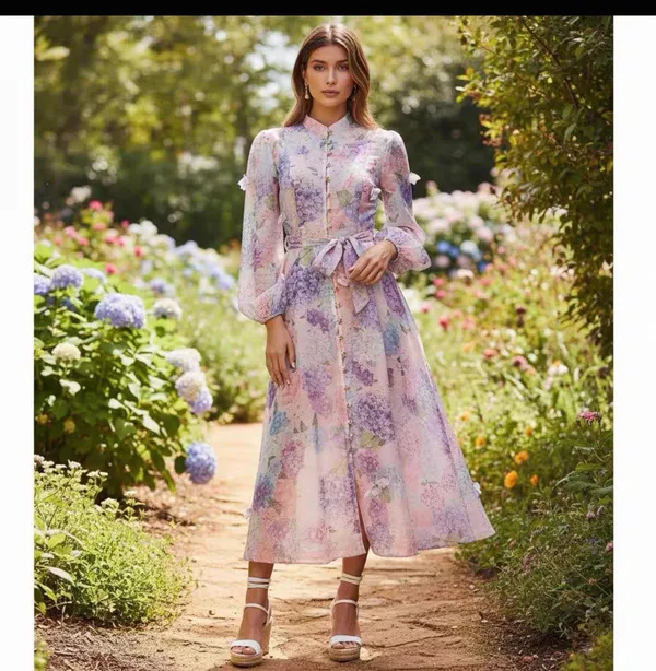 Multicolor_Polyester_Crepe_Belted_Midi_Dress_For_Women