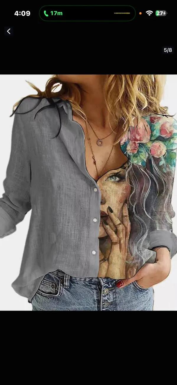 White_Cotton_Blend_Printed_Shirt_For_Women