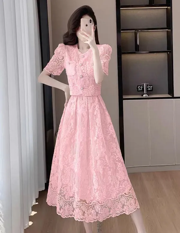 Pink_Lace_Polyester_Lining_Lace_Co_Ord_Set_For_Women