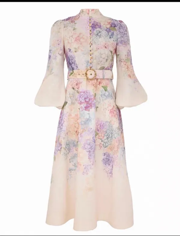 Multicolor_Polyester_Crepe_Belted_Midi_Dress_For_Women