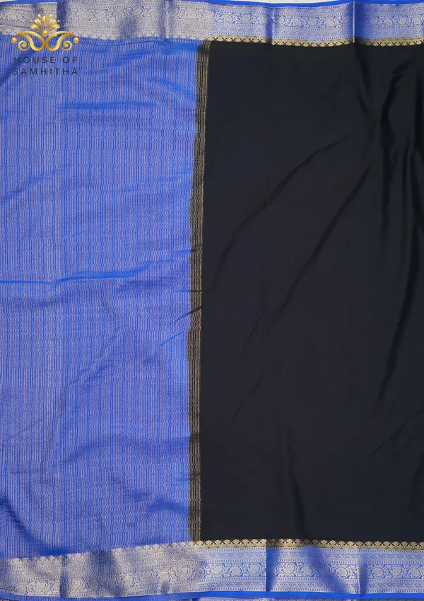 Midnight_Black_Saree_With_Royal_Blue_Zari_Border