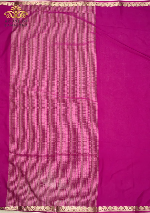 Majestic_Magenta_Semi-Crape_Saree_With_Elegant_Paisley_Gold_Zari_Border