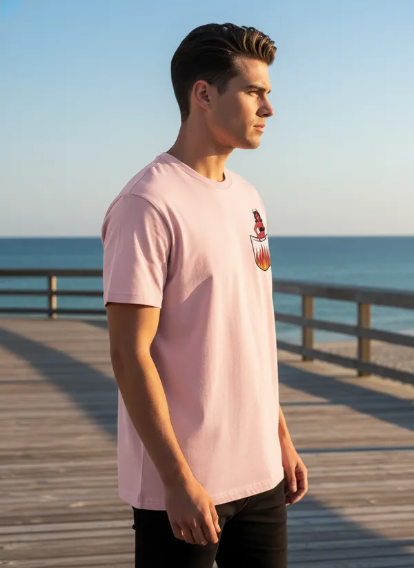 Pink_Cotton_Blend_T-Shirt