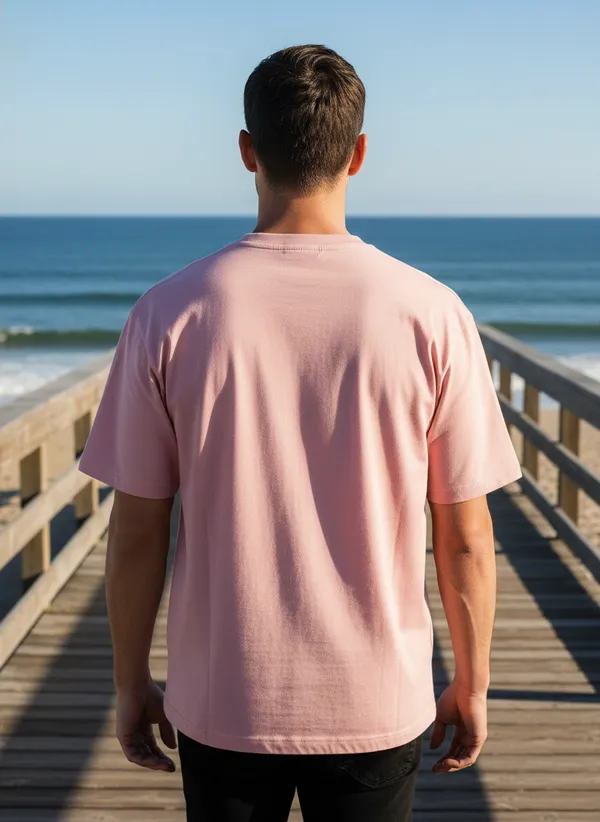Pink_Cotton_Blend_T-Shirt