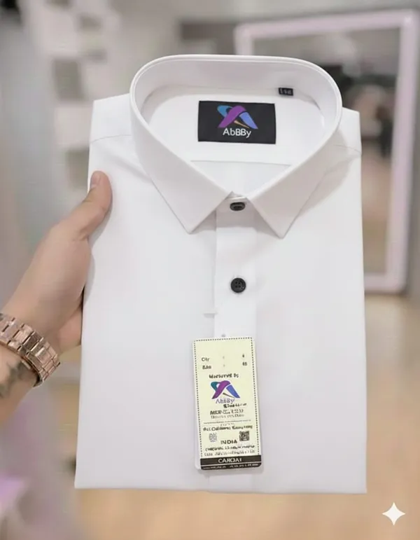 White_Cotton_Blend_Solid_Formal_Shirt_For_Men